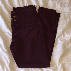 High waisted skinny jeans